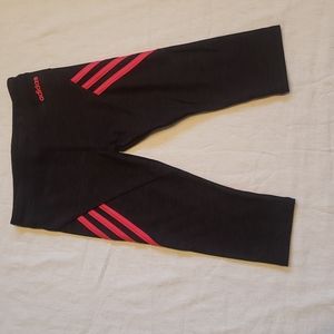 ADIDAS  girls climalitepants black and pink size 5.. NWT